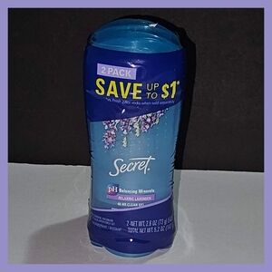 NIP Secret pH Balancing Minerals Relaxing Lavender 48 Hr Clear Gel - 2 Pack 0